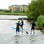 Tees Barrage Paddleboarding Standing Up On Board
